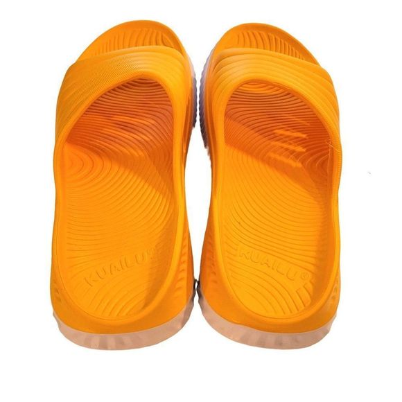 Kailua Recovery Sandals Mens 10 Yellow Marigold Cushioned Slides Athlete NWT - Picture 3 of 10